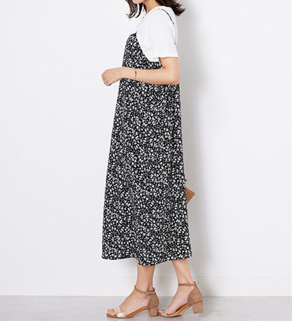 BELLUNA（ベルーナ）の「【2点セット】花柄プリントキャミワンピースアンサンブル（プリントワンピース）」｜詳細画像