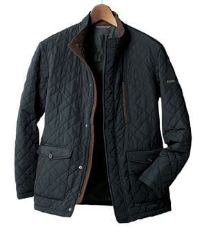 「＜クロコダイル＞中わたキルトジャケット（メンズジャケット）」｜ブラック