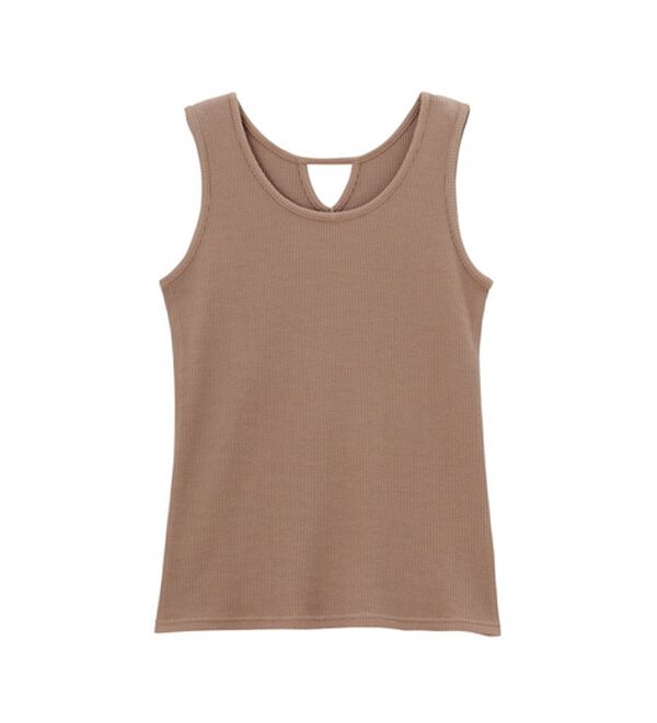 GeeRA（ジーラ）の「前後２ｗａｙスリットネックワッフルタンクトップ（タンクトップ・キャミソール）」｜詳細画像