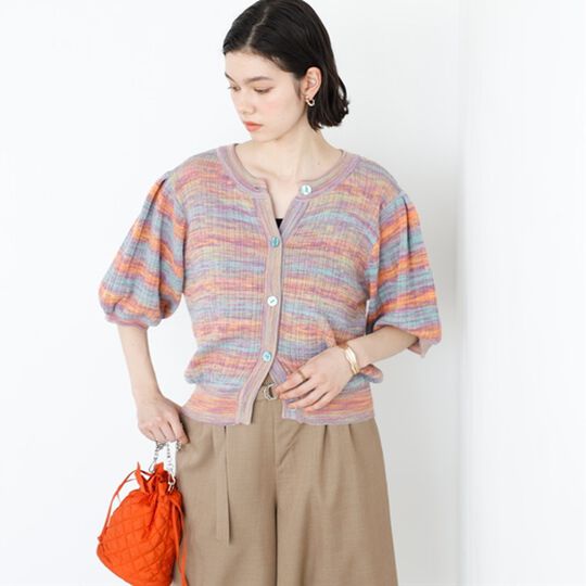 ドラマ着用商品』 前後２ＷＡＹグラデーションニットカーデ - ベルーナ