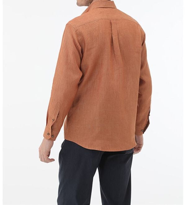 「＜コムルヴァン・オム＞大人のフレンチリネン１００％シャツ（メンズシャツ）」｜詳細画像