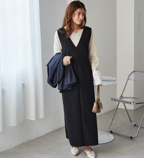 あったか裏ベロアニットコールジャンパースカート - ベルーナ【公式】