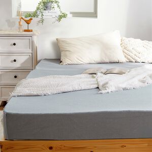 iellio（イエリオ）の「タオル地綿１００％フィットシーツ＜ベッドシーツ・敷布団カバー・ボックスシーツ・のびのび・ぴったり＞（敷布団カバー・シーツ）」｜チャコールグレー