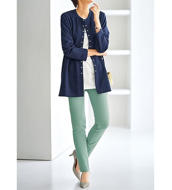 BELLUNA（ベルーナ）の「時短コーデ！ダンボール素材ロングカーデアンサンブル（アンサンブル）」｜詳細画像