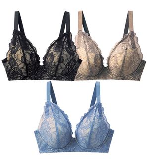 LAVIENNE（ラヴィエンヌ）の「【３色組】おしゃれグラマーさんのスッキリ細見えブラ（ブラジャー）」｜3色組