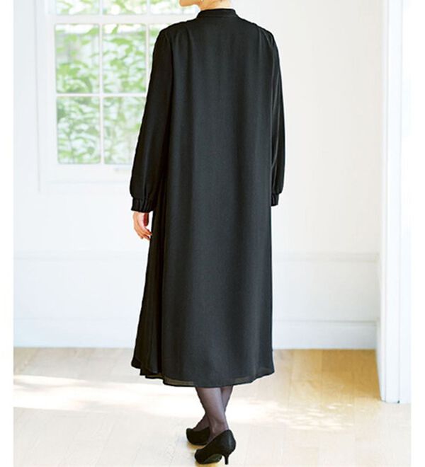 BELLUNA（ベルーナ）の「日本製素材！重ね着風ワンピース（ブラックフォーマル（喪服・礼服））」｜詳細画像