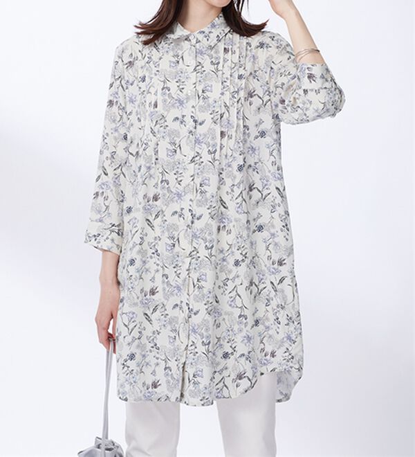 BELLUNA（ベルーナ）の「レーヨン素材ピンタック使いワンピース（その他ワンピース）」｜詳細画像