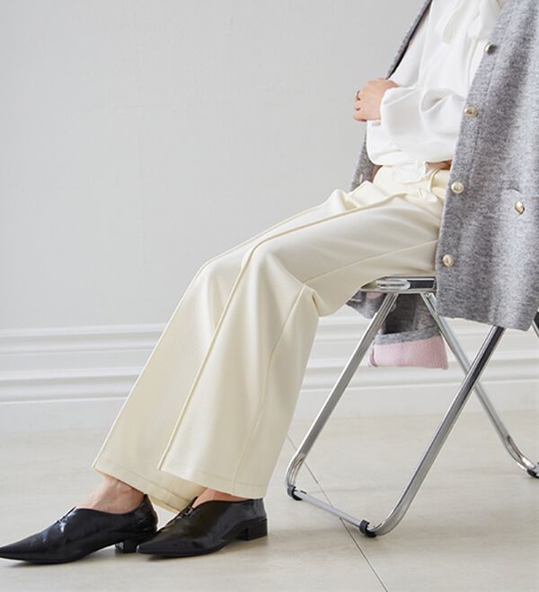 RANAN（ラナン）の「美脚見えツイルフレアーパンツ（フルレングスパンツ）」｜詳細画像