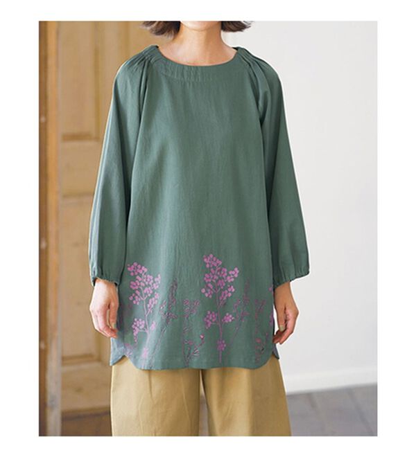 BELLUNA（ベルーナ）の「綿１００％やわらかチノゆったりパンツ（ワイドパンツ・ガウチョ）」｜詳細画像