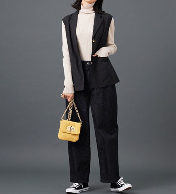 BELLUNA（ベルーナ）の「シアー素材ポケット付テーラードジレ（ジレ）」｜詳細画像