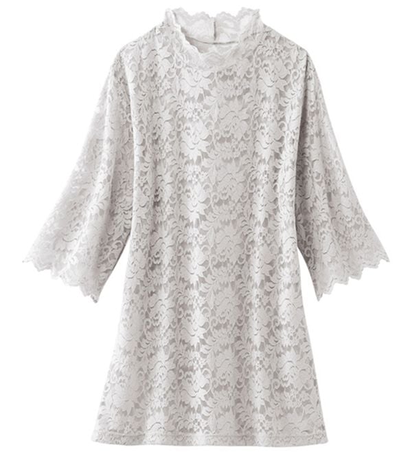 「【３色組】着こなし美人レースインナー5分袖（肌着・インナーウェア）」｜詳細画像