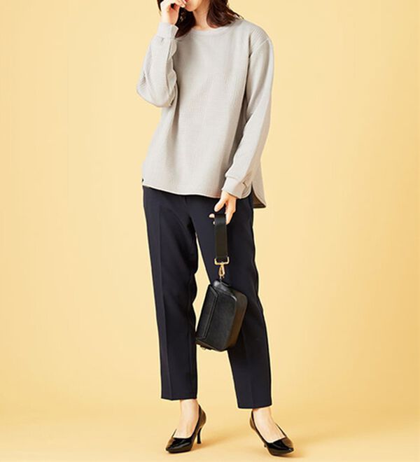 BELLUNA（ベルーナ）の「ふくれジャカードキルトプルオーバー（カットソー）」｜詳細画像