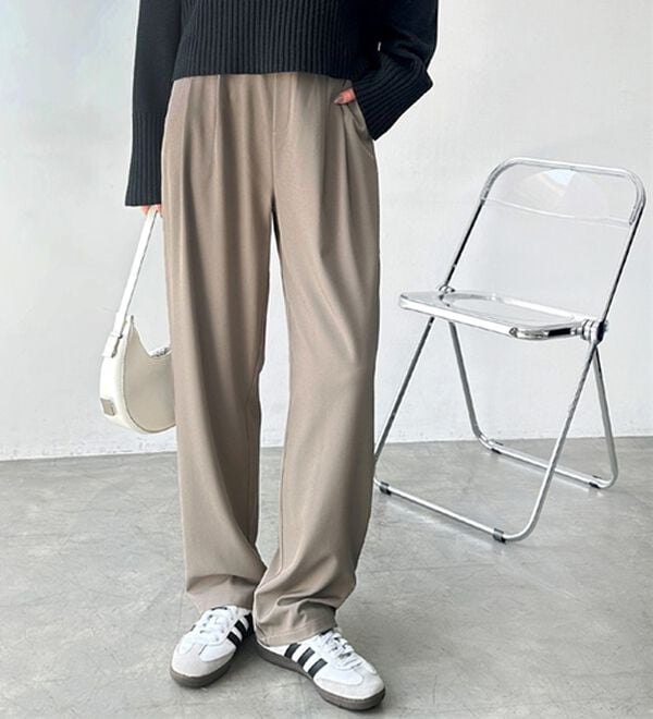 GeeRA（ジーラ）の「オンオフ着られる！カーブパンツ（フルレングスパンツ）」｜詳細画像