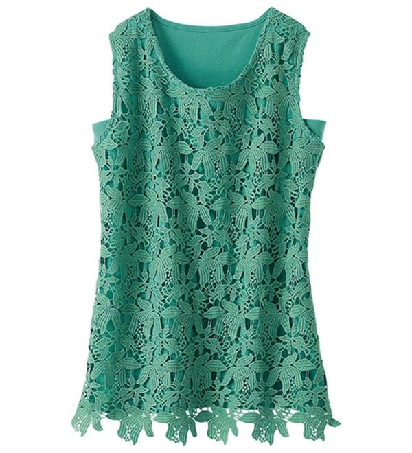 こっそり汗対策！抗菌防臭レース使いタンクトップ - ベルーナ【公式】