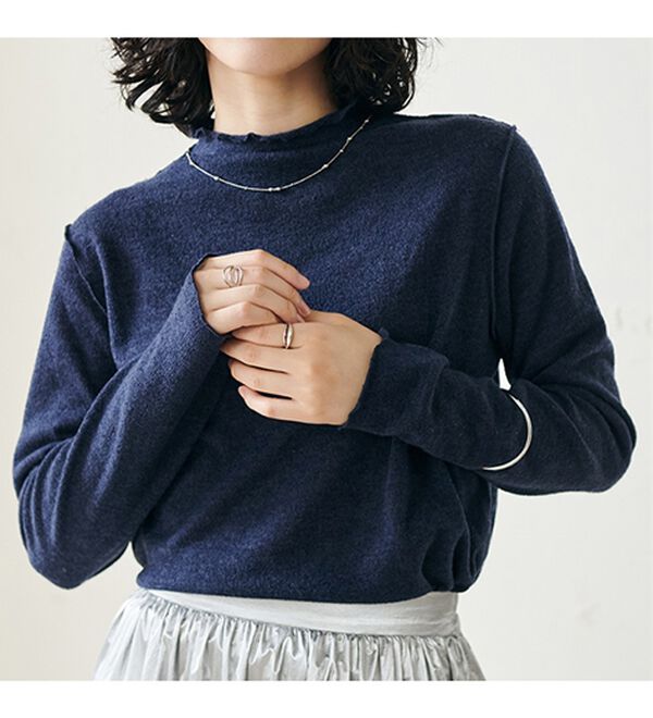 RANAN（ラナン）の「前後２ＷＡＹ！メロウ使いニットソーフリルプルオーバー（カットソー）」｜詳細画像