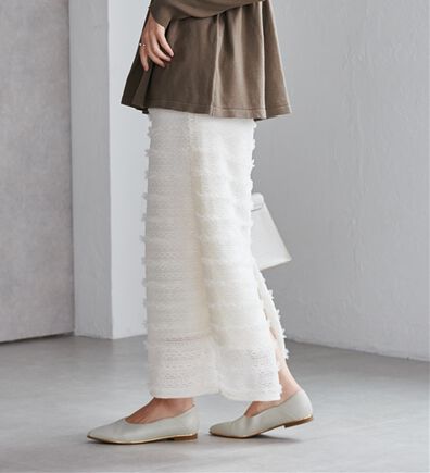 RANAN（ラナン）の「フリルレースナローロングスカート（ロングスカート）」