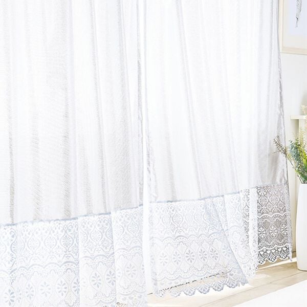 「一年中お役立ちエコレースカーテン「エコファイン」（レースカーテン）」｜マクラメ