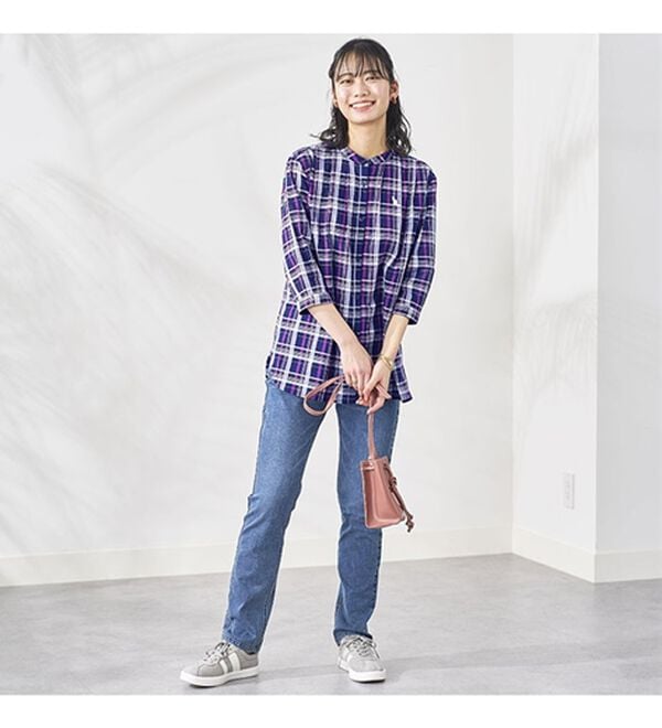 BELLUNA（ベルーナ）の「綿１００％刺しゅうデザインシャツ（シャツ）」｜詳細画像