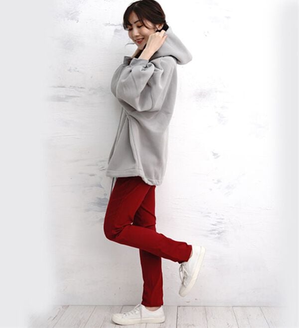 A HAPPY MARILYN（アハッピーマリリン）の「【Ｍ～８Ｌ】【選べる丈】のび～る ストレッチ ツイル 魔法の 美脚レギンスパンツ（スリム・スキニーパンツ）」｜詳細画像