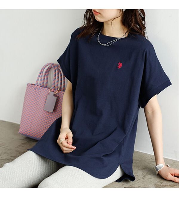 GeeRA（ジーラ）の「【新色追加】【ＵＳ．ＰＯＬＯ．ＡＳＳＮ】綿100％フレンチスリーブＴシャツ（Tシャツ）」｜詳細画像