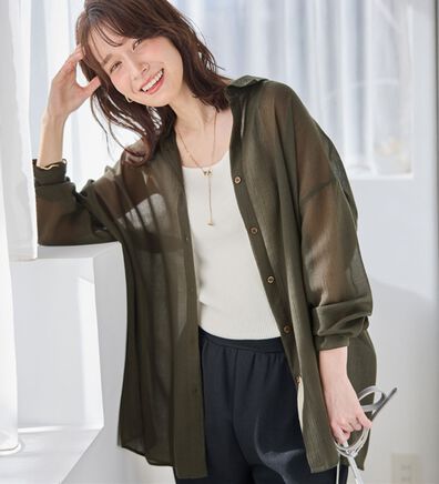 Viola e Viola（ヴィオラ エ ヴィオラ）の「シアー楊柳ゆったりシャツ（シャツ）」