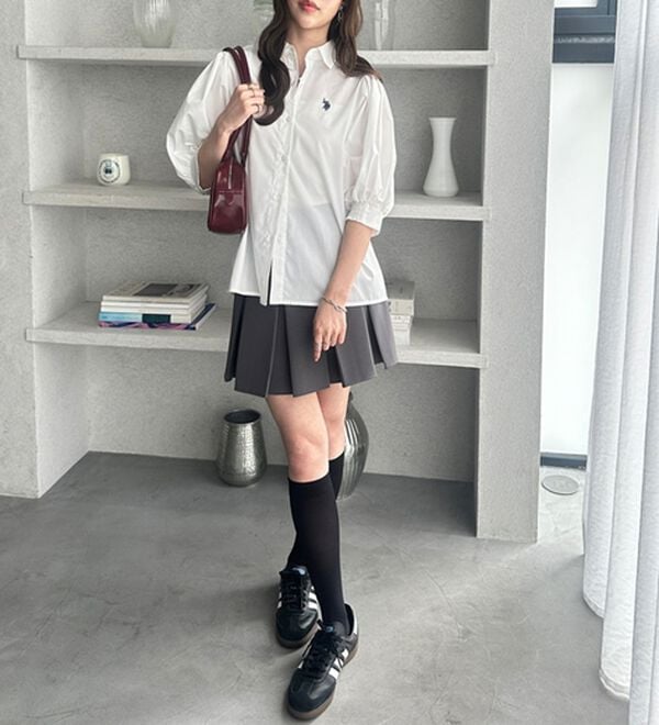 GeeRA（ジーラ）の「【Ｕ．Ｓ．　ＰＯＬＯ　ＡＳＳＮ．】ボリューム袖シャツブラウス（ブラウス）」｜詳細画像