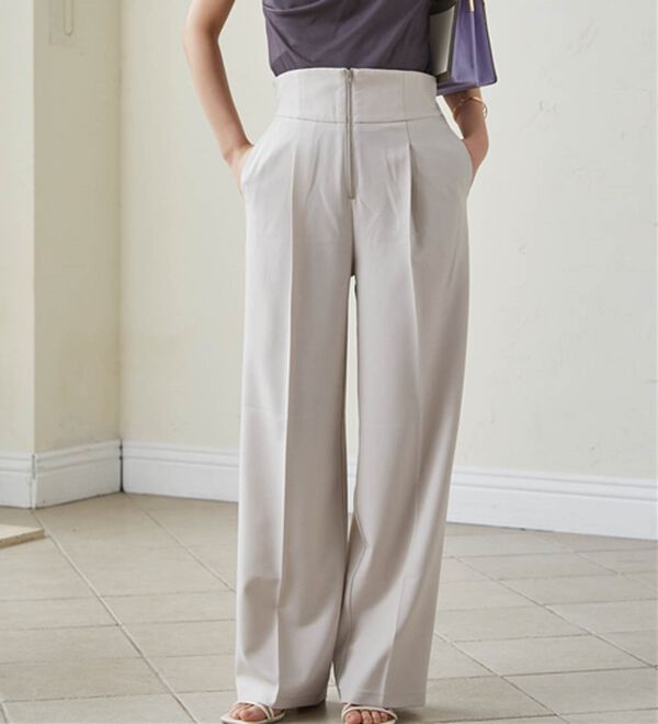 RANAN（ラナン）の「ハイウエストジップワイドパンツ（ワイドパンツ・ガウチョ）」｜詳細画像