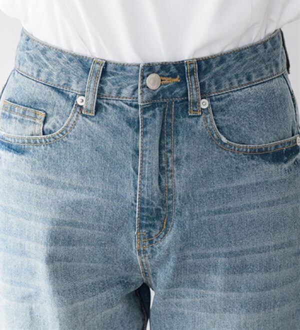 Pierrot（ピエロ）の「【選べる丈】ハイウエストストレートデニム（フルレングスパンツ）」｜詳細画像