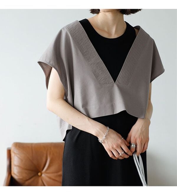 GeeRA（ジーラ）の「アメスリリブワンピ＆ベストセット（カットソーワンピース）」｜詳細画像