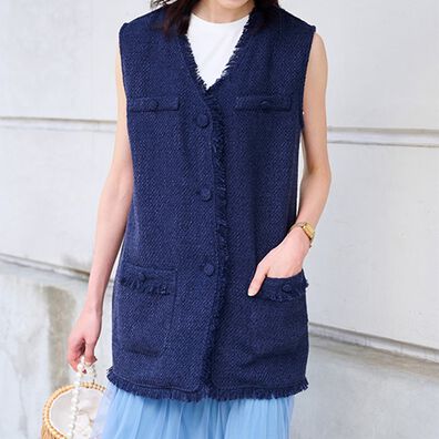 RANAN（ラナン）の「サマーツイードロングベスト（ベスト）」