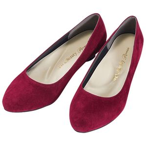 RANAN（ラナン）の「幅広ゆったりアーモンドトゥウェッジパンプス（パンプス）」｜ボルドー