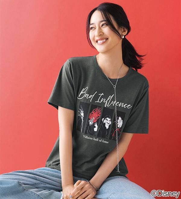 BELLUNA（ベルーナ）の「＜Ｄｉｓｎｅｙ＞キャラクタープリントヴィンテージ風Ｔシャツ（チュニック）」｜詳細画像