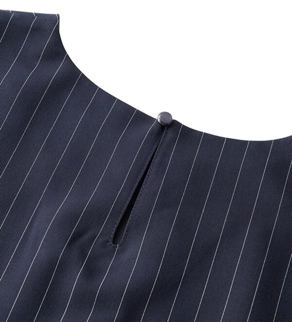 RANAN（ラナン）の「異素材使いピンストライプブラウス（ブラウス）」｜詳細画像