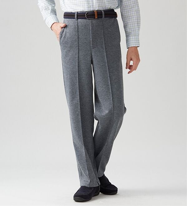 「【２本組】サイドファスナー付安心ホームパンツ（メンズフルレングスパンツ）」｜詳細画像