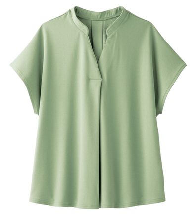 alotta（アロッタ）の「【４つの機能付】ひんやりスキッパーＴシャツブラウス（ブラウス）」