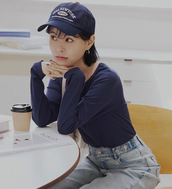 CHAN ME（チャンミ）の「ラウンドネックＴシャツ（Tシャツ）」｜詳細画像