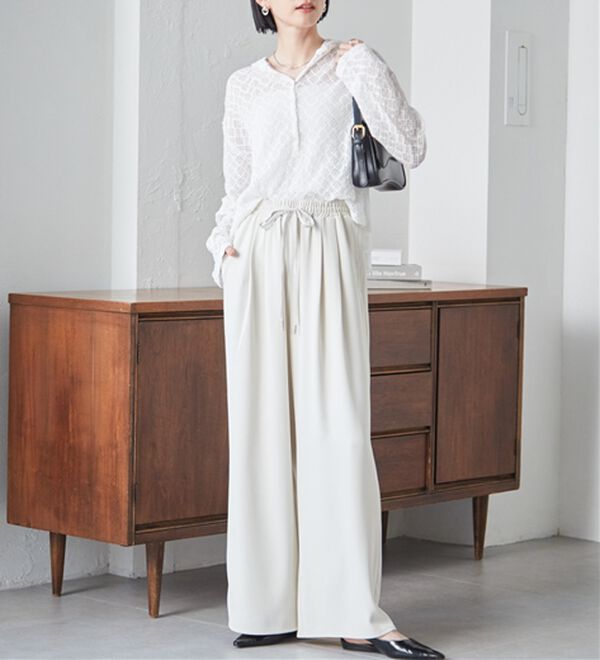 RANAN（ラナン）の「とろみ2タックイージーパンツ（フルレングスパンツ）」｜詳細画像