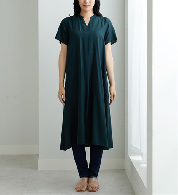 BELLUNA（ベルーナ）の「レーヨン素材スキッパーデザインワンピース（その他ワンピース）」｜詳細画像