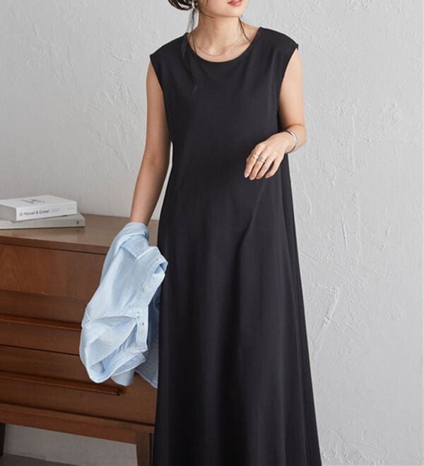 RANAN（ラナン）の「綿１００％フレアーロングワンピース（ロングワンピース）」｜詳細画像