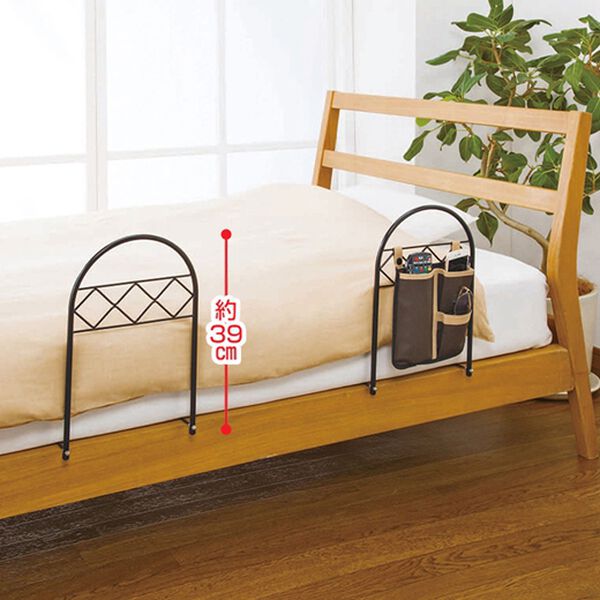「ポケット付　布団ズレ落ちベッドガード２個組（ベッドまわり用品）」｜詳細画像
