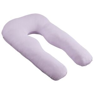 「包み込まれる幸せＵ字抱き枕（枕）」｜綿ニットパープル