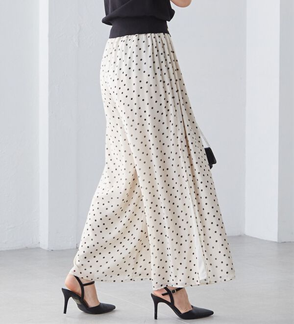 RANAN（ラナン）の「ひんやり！サイドスリットシフォンパンツ（フルレングスパンツ）」｜詳細画像