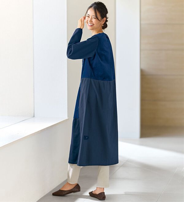 BELLUNA（ベルーナ）の「綿素材・異素材切替ワンピース（その他ワンピース）」｜詳細画像