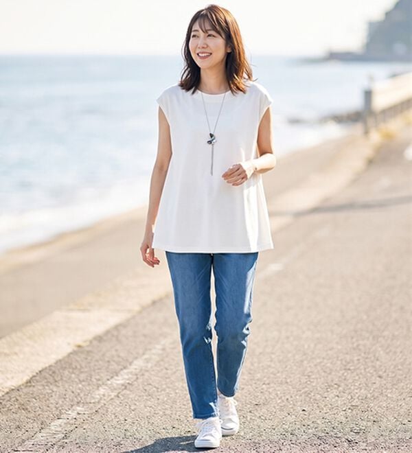 ルフラン（ルフラン）の「１枚でサマになる！ノースリーブプルオーバー（カットソー）」｜詳細画像