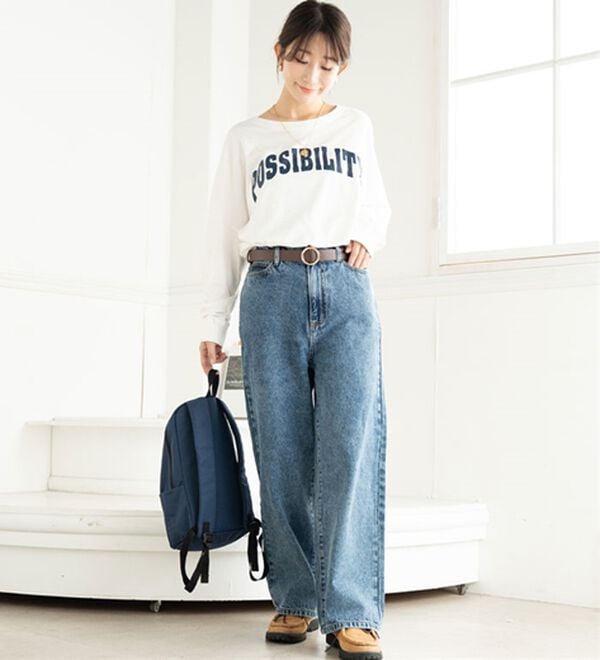 A HAPPY MARILYN（アハッピーマリリン）の「【Ｍ～７Ｌ】美脚＆美尻が叶う！優勝ワイドパンツ（ワイドパンツ・ガウチョ）」｜詳細画像