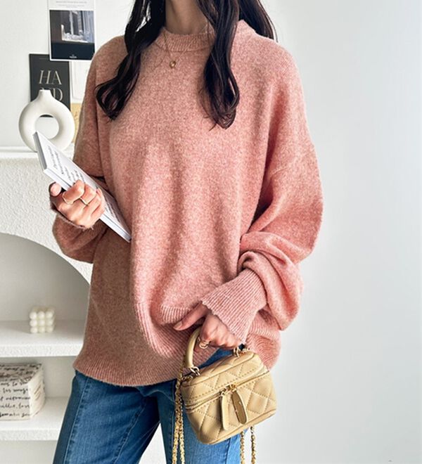 GeeRA（ジーラ）の「ゆるっと柔らか！袖ボリュームメランジニット（ニット・セーター）」｜詳細画像