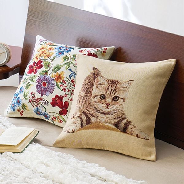 「ポルトガル製ジャカード織クッションカバー（クッション・クッションカバー）」｜詳細画像