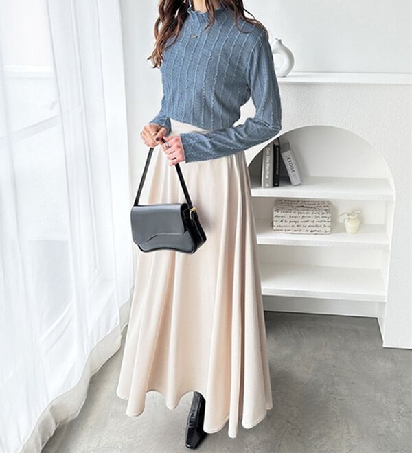 GeeRA（ジーラ）の「シャギージャガードハイネックトップス（カットソー）」｜詳細画像