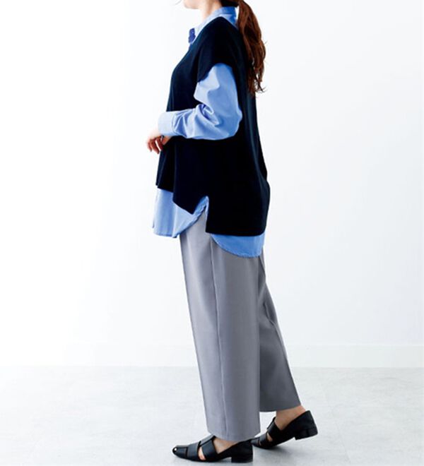 BELLUNA（ベルーナ）の「ニットベスト使いチュニックアンサンブル（アンサンブル）」｜詳細画像