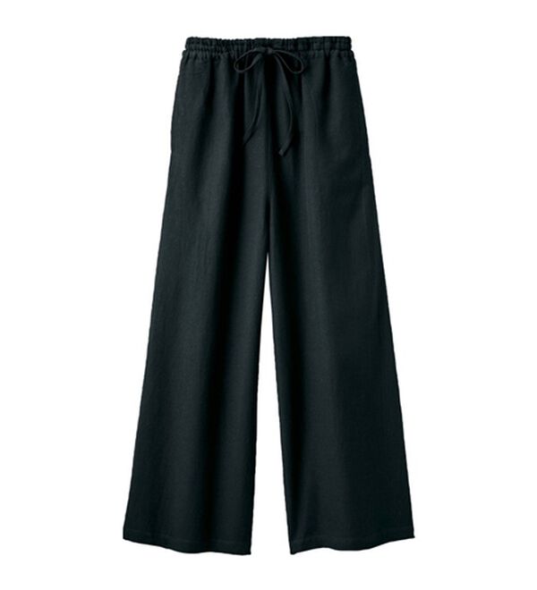 GeeRA（ジーラ）の「麻入りリラックスワイドパンツ（ワイドパンツ・ガウチョ）」｜詳細画像